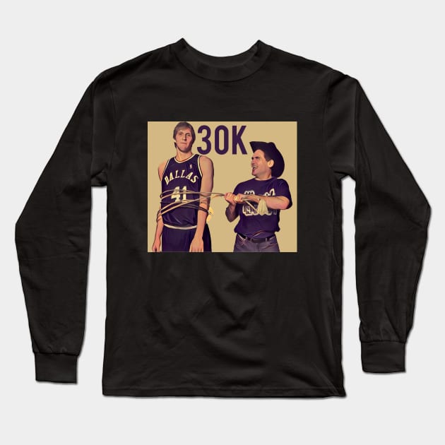 Dirk Nowitki 30K NBA Long Sleeve T-Shirt by awesomeniemeier